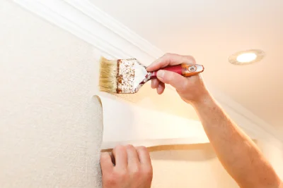 Pose de papier peint à Cudos — revêtements muraux et toiles de verre